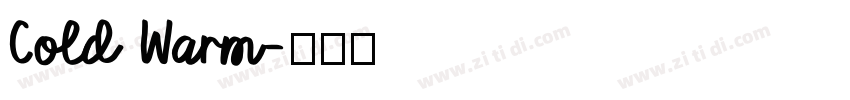 Cold Warm字体转换